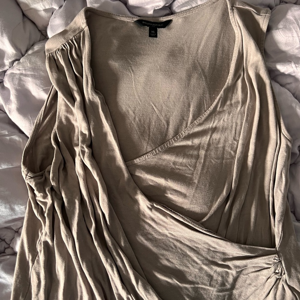 Elegant Beige Wrap shirt size XL